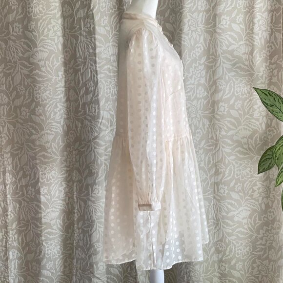 NWT H&M Ivory Victorian Cottagecore Dress - Picture 2 of 10